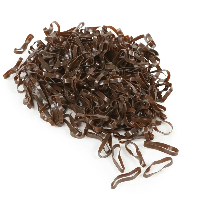 EZI-GROOM Silicone Braiding Bands - Brown