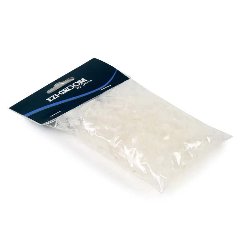 EZI-GROOM Silicone Braiding Bands - Clear-1