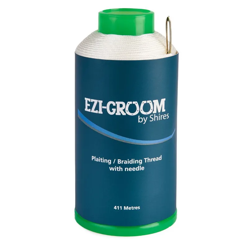 EZI-GROOM Waxed Braiding Thread Reel - White