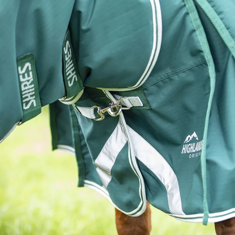 Shires Highlander Original 300g Combo Turnout Blanket - Green-1