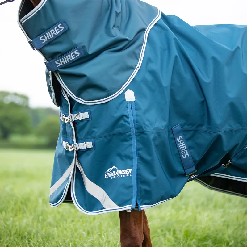 Shires Highlander Original 50g Detach-A-Neck Turnout Blanket - Ocean-2