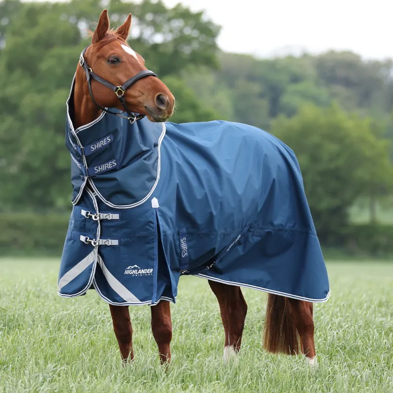 Shires Highlander Original 50g Detach-A-Neck Turnout Blanket - Ocean