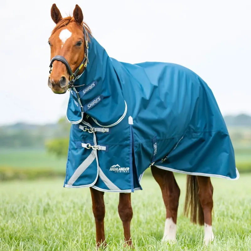 Shires Highlander Original 50g Combo Neck Turnout Blanket - Ocean