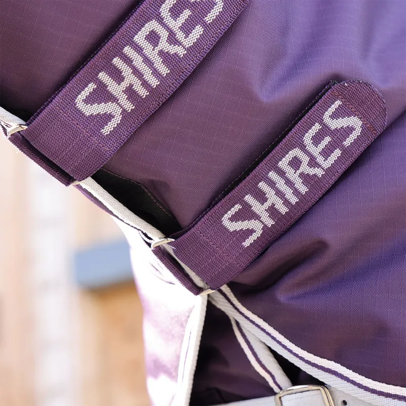 Shires Highlander Original 100g Detach-A-Neck Turnout Blanket - Plum-4