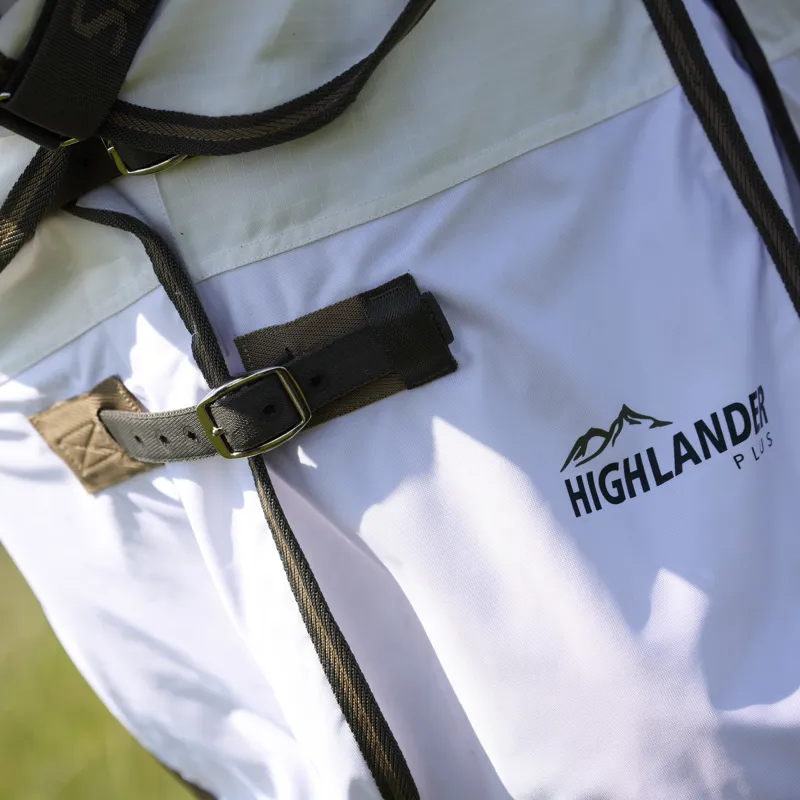 Shires Highlander Plus Sun Shade Combo Neck Fly Sheet - White-1