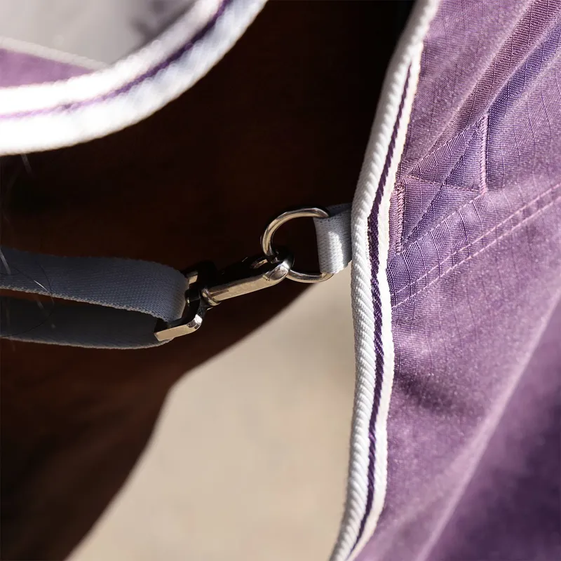 Shires Highlander Original 100g Combo Turnout Blanket - Plum-4
