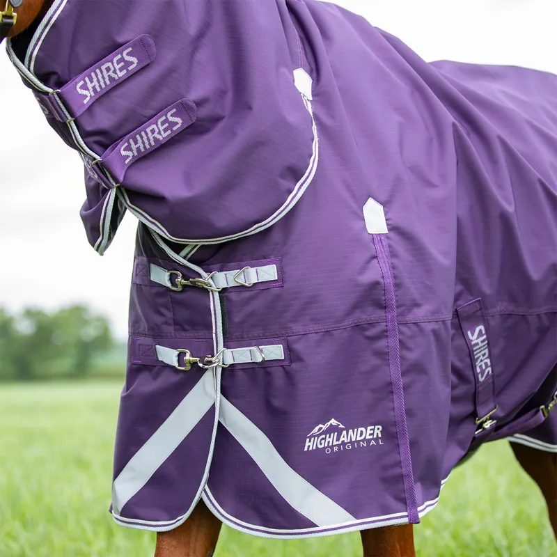 Shires Highlander Original 100g Combo Turnout Blanket - Plum-1