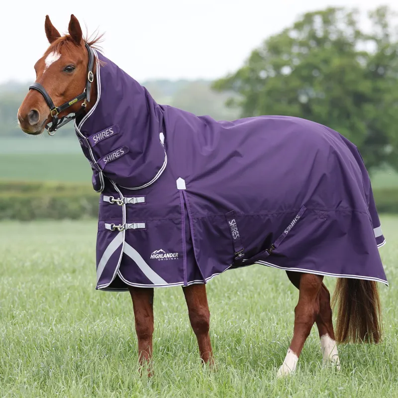 Shires Highlander Original 100g Combo Turnout Blanket - Plum