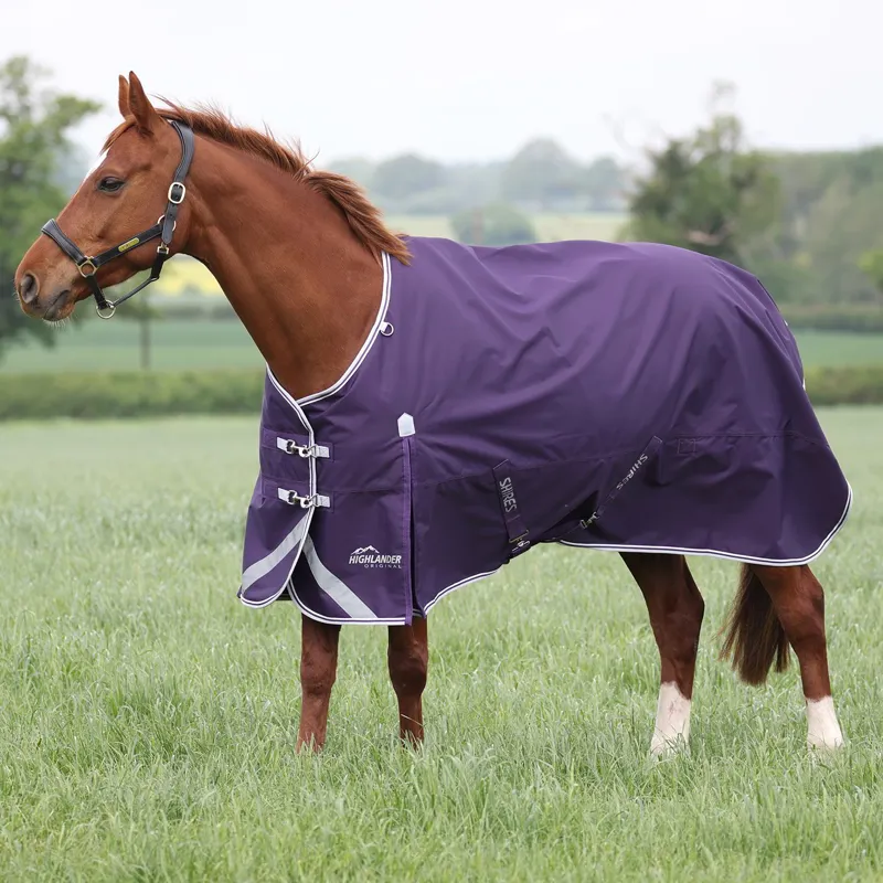Shires Highlander Original 100g Standard Neck Turnout Blanket - Plum