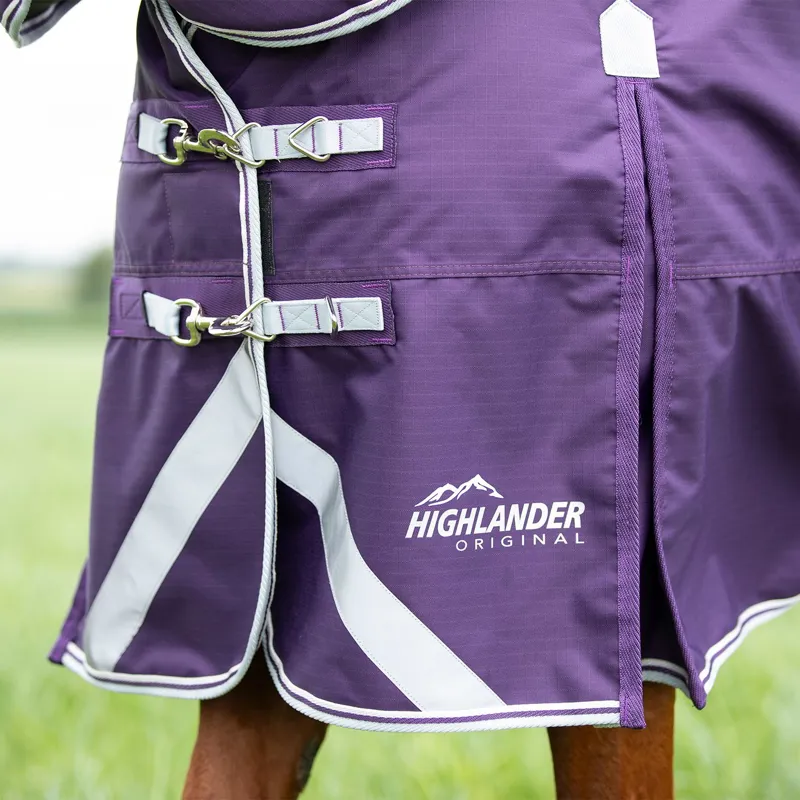 Shires Highlander Original 100g Standard Neck Turnout Blanket - Plum-1