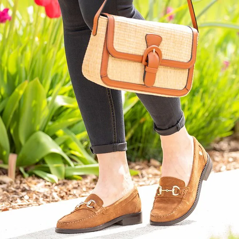 Moretta Rosa Women's Loafers - Tan-8