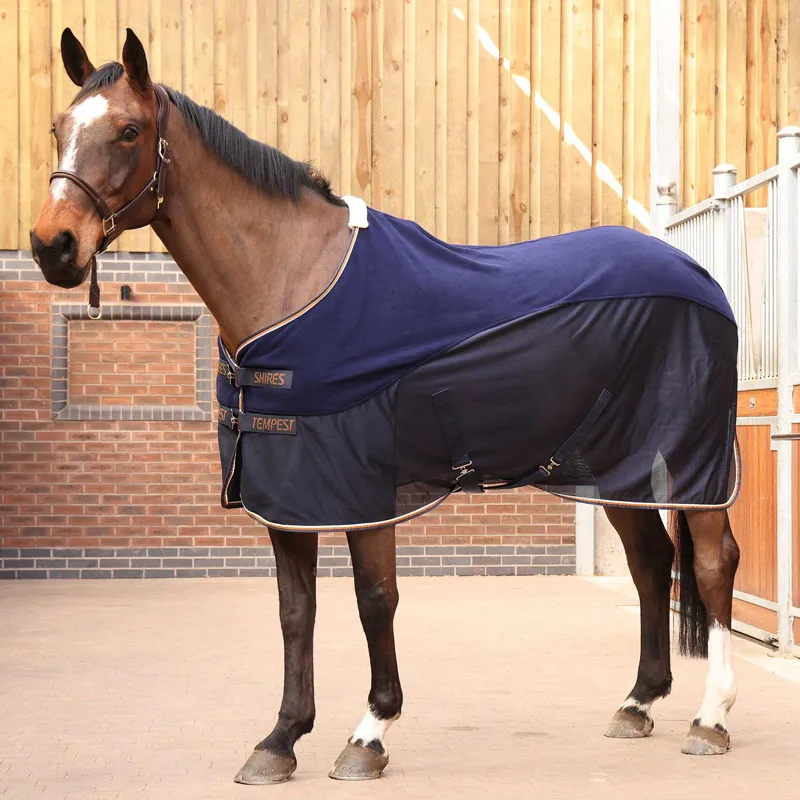 Shires Tempest Original Fleece/Mesh Cooler - Navy