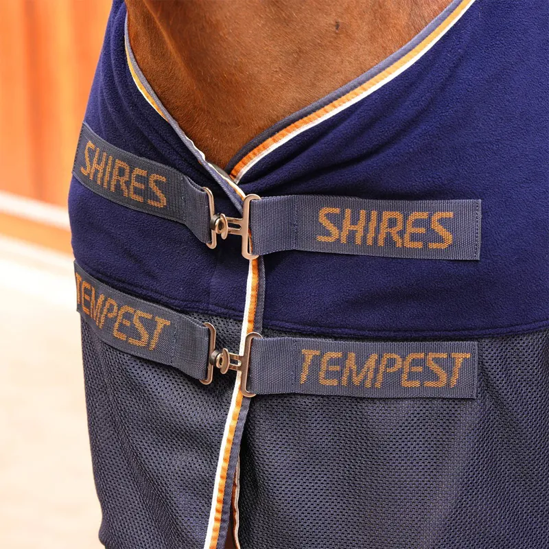 Shires Tempest Original Fleece/Mesh Cooler - Navy-1