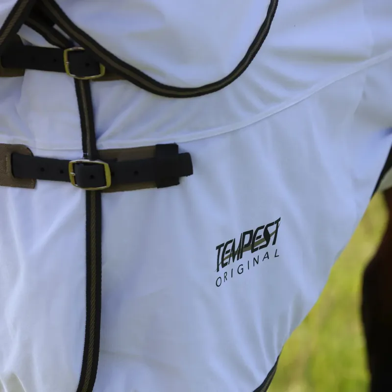Shires Tempest Original Detachable Neck Fly Sheet White/Grey-1