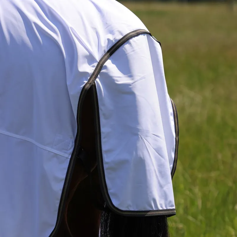 Shires Tempest Original Detachable Neck Fly Sheet White/Grey-4