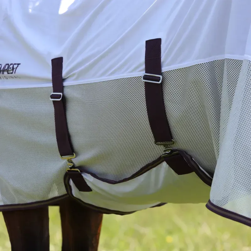 Shires Tempest Original Mesh Combo Neck Fly Sheet - White-2