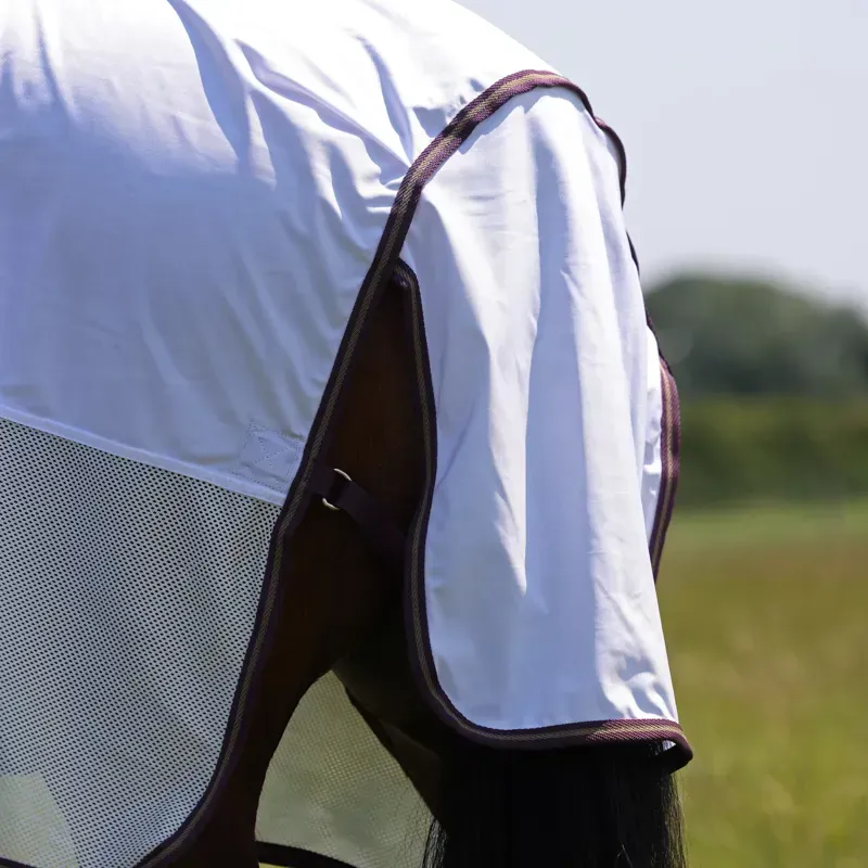 Shires Tempest Original Mesh Combo Neck Fly Sheet - White-3