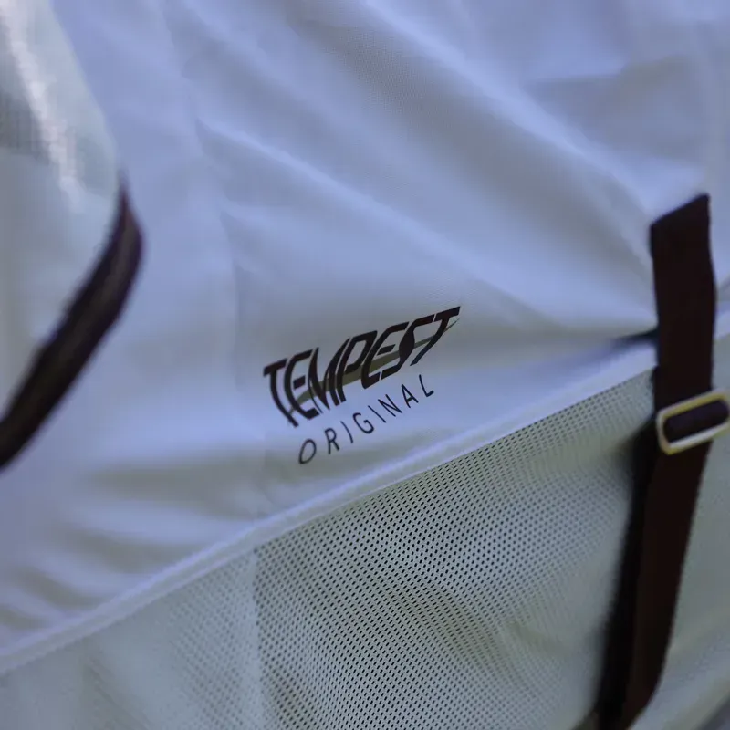 Shires Tempest Original Mesh Combo Neck Fly Sheet - White-4