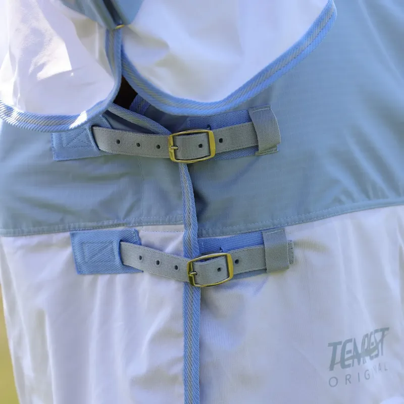 Shires Tempest Original Waterproof Combo Neck Fly Sheet - Pale Blue-2