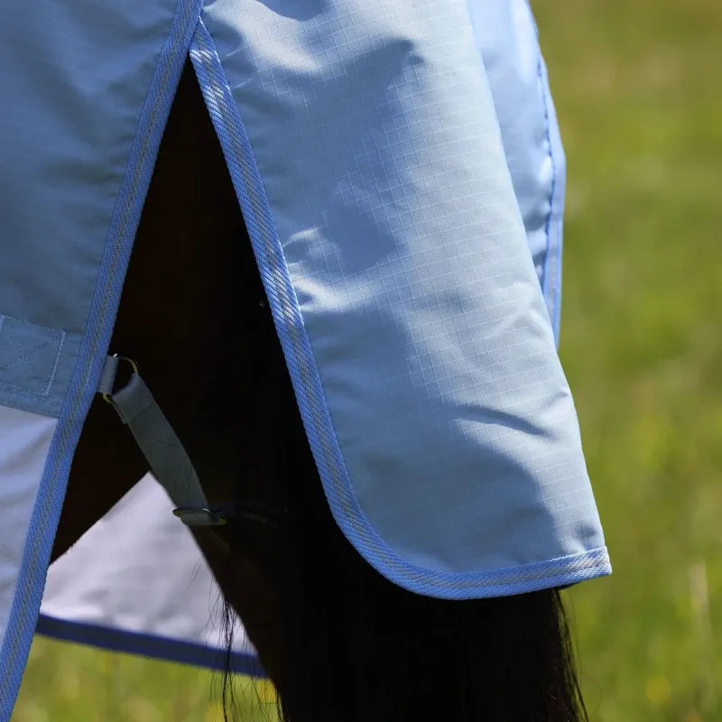Shires Tempest Original Waterproof Combo Neck Fly Sheet - Pale Blue-5
