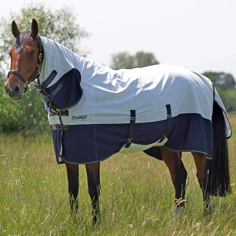 Shires Tempest Original Summer Shield Mesh Combo Neck Sheet - White