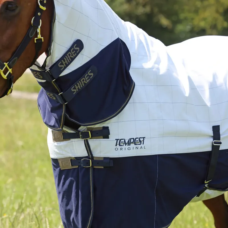 Shires Tempest Original Summer Shield Mesh Combo Neck Sheet - White-1