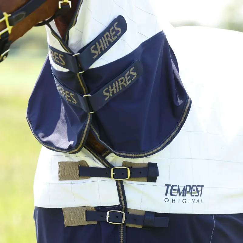 Shires Tempest Original Summer Shield Mesh Combo Neck Sheet - White-4