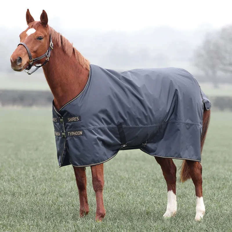 Shires Typhoon 50g Standard Neck Turnout Blanket - Black