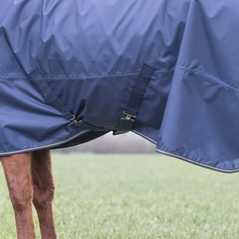Shires Typhoon Lite Combo Neck 0g Turnout Blanket - Navy-1
