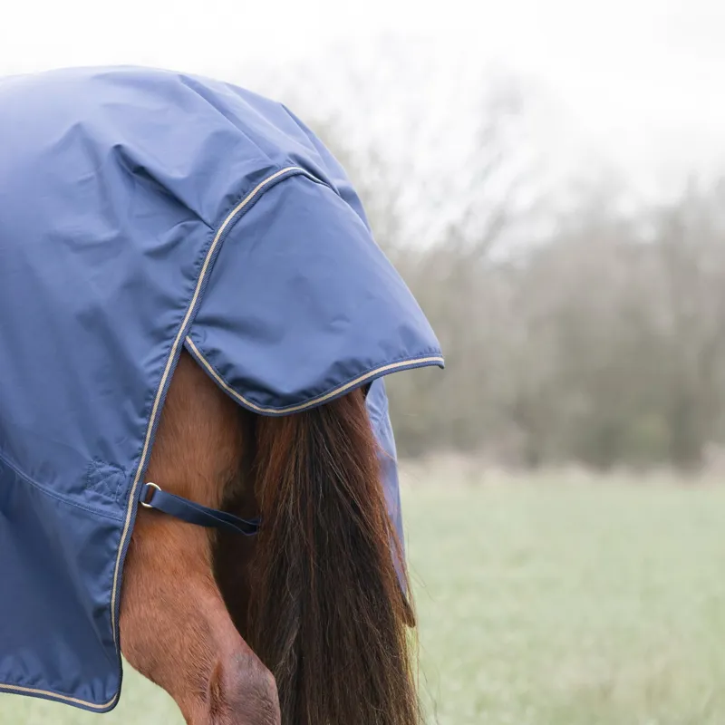 Shires Typhoon Lite Combo Neck 0g Turnout Blanket - Navy-2