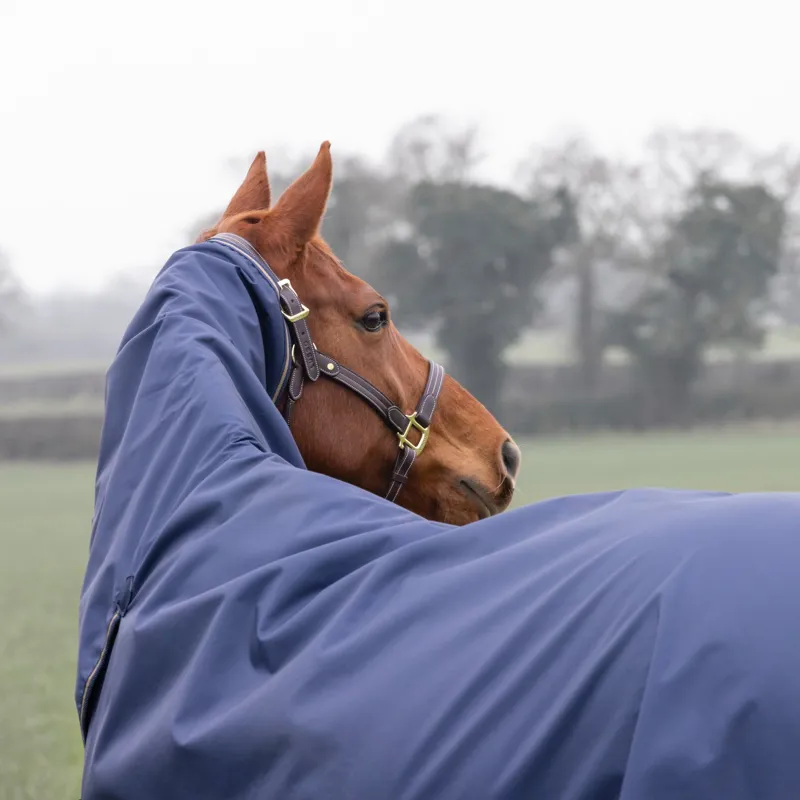 Shires Typhoon Lite Combo Neck 0g Turnout Blanket - Navy-3