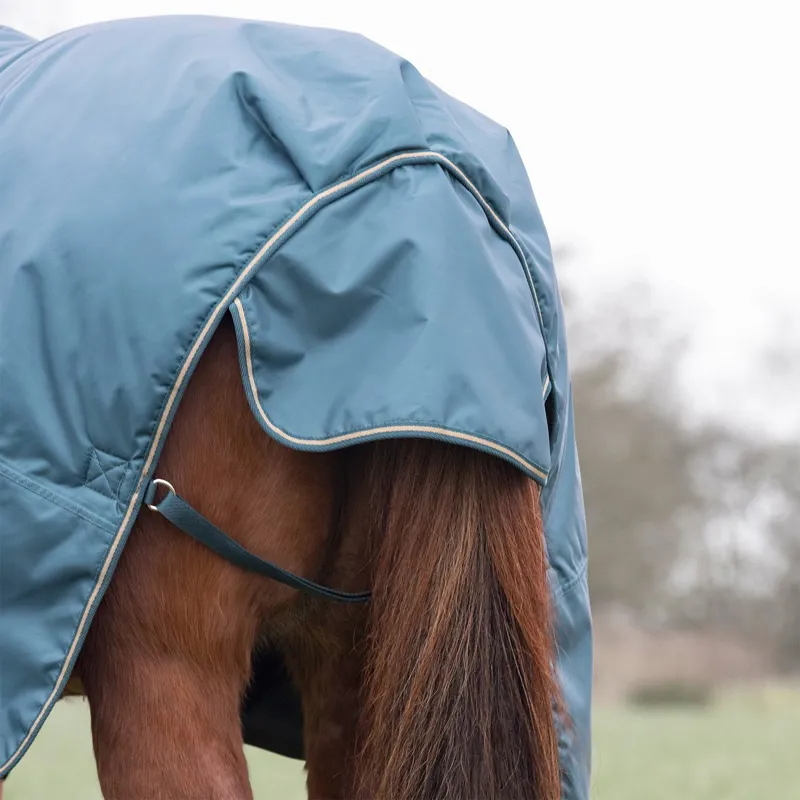 Shires Typhoon 200g Standard Neck Turnout Blanket - Green-2
