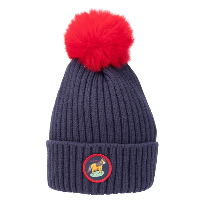 Winnie and Me Junior Pom-Pom Hat - Navy