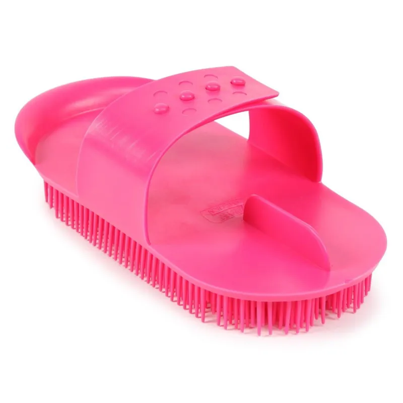 Shires Plastic Curry Comb - Baby Pink-1