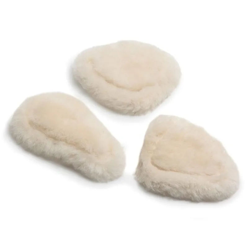 Shires Five Point Breastplate Replacement Sheepskin Pads - White-1