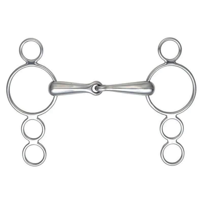 Shires 3 Ring Jointed Gag Bit