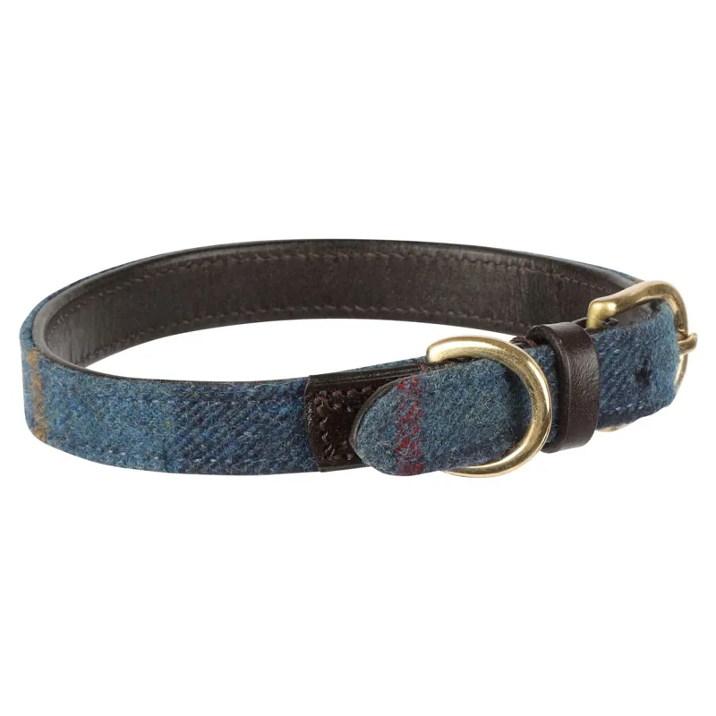 Digby and Fox Tweed Dog Collar - Navy