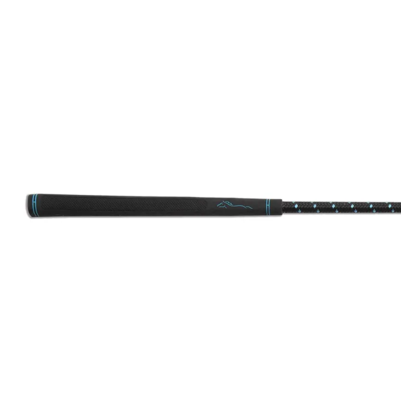 Shires Topaz Schooling Whip - Black/Bright Blue-1