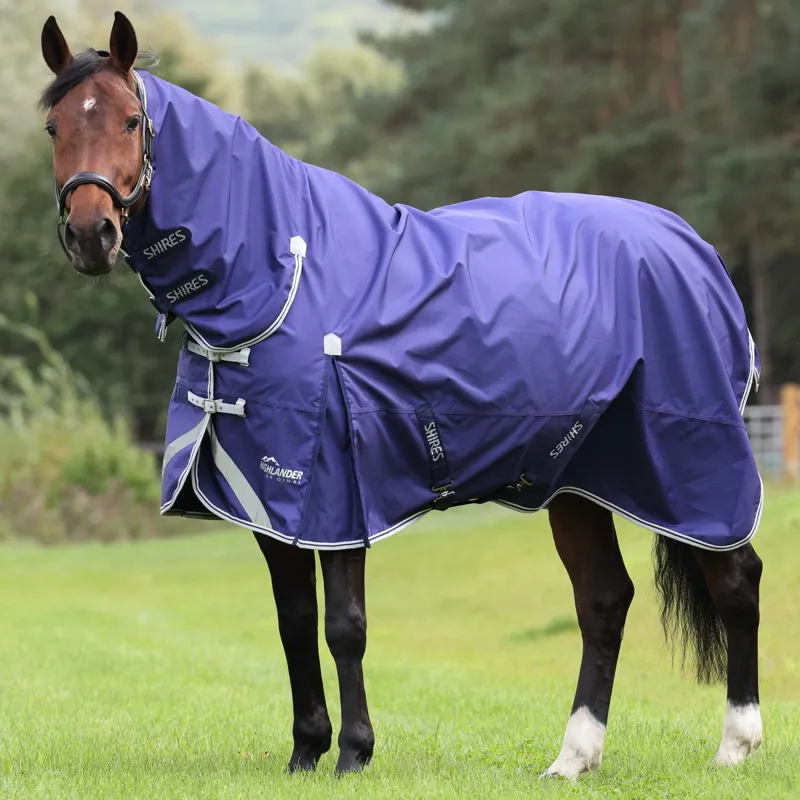 Shires Highlander Original 0g Combo Neck Turnout Sheet - Navy