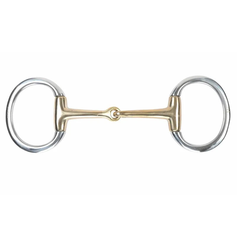 Shires Single Jointed Brass Eggbutt Bit-1