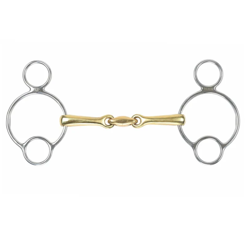 Shires Brass Alloy Universal Gag Bit with Lozenge