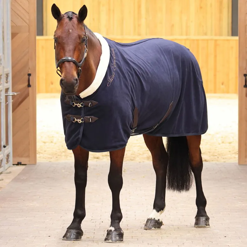 Shires Deluxe Fleece Cooler - Navy