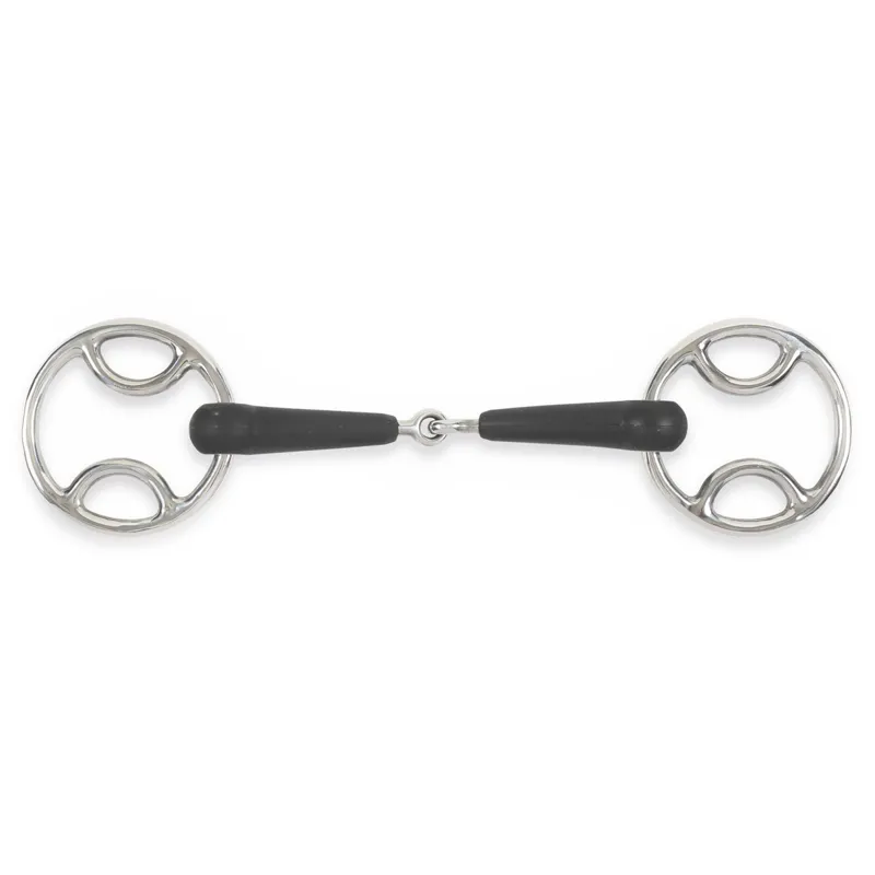 Shires Equikind+ Loop Ring Single Jointed Bevel Bit-1
