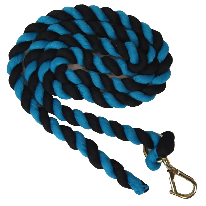 Shires Two-Tone Lead Rope - Black/Teal-1