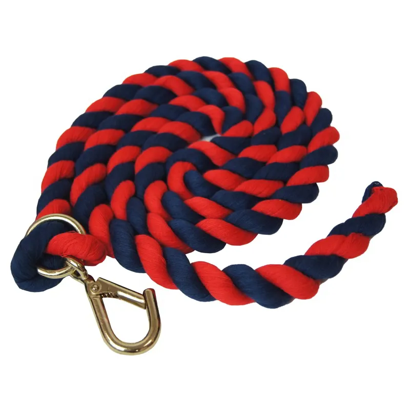 Shires Two-Tone Lead Rope - Navy/Red-1