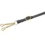 Velociti GARA Leather Lead Shank with Large Newmarket Chain - Black