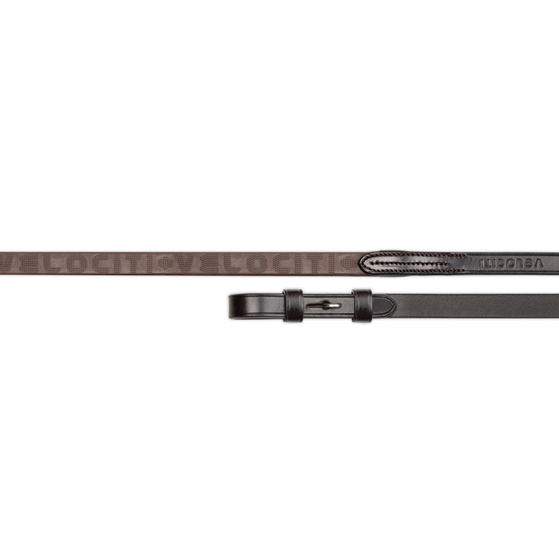 Velociti Lusso Rubber Grip Reins - Havana
