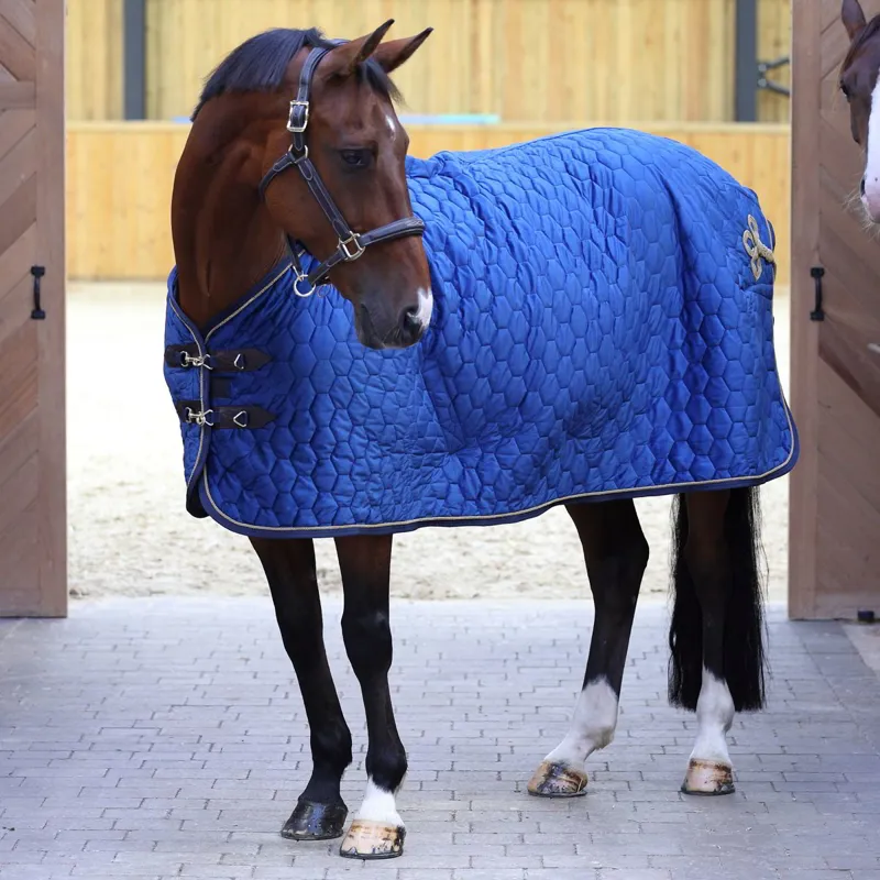 Shires Deluxe Quilted Show Rug - Navy-1