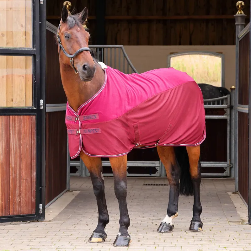 Shires Tempest Original Fleece/Mesh Cooler - Maroon