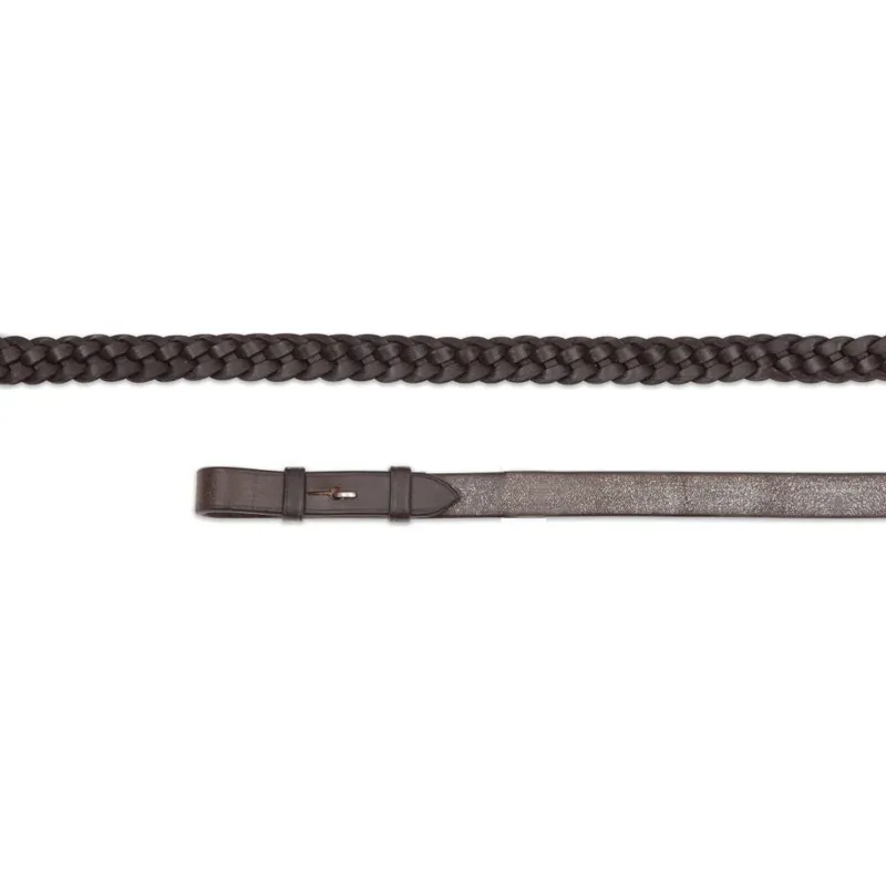 Velociti GARA Braided Leather Reins - Brown